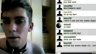 Cute teen boy performs gay online show