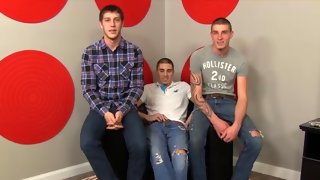 Great anal action with three horny guys