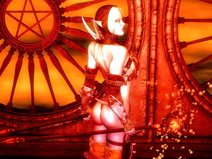 Elvish 3d babes posing topless and show off their boobs