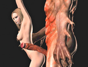 Hot 3D babes having kinky adventures with creatures