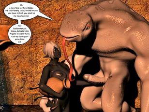 Mating habits of the lizard people - 3d sex comic monster