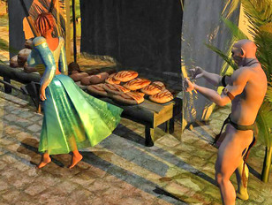 3D girl raped on the street by vampire