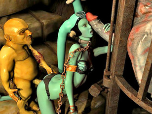Twi'lek hottie chained and fucked by various monsters