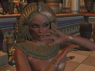 Insatiable queen of Egypt fucking a demon
