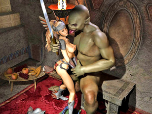3d moster sex with amazing elf warrior