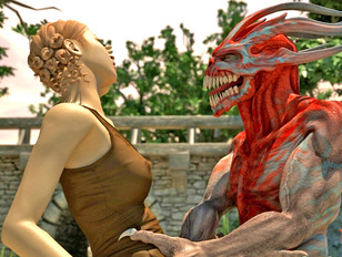 3D babes getting fucked by cruel monsters against their will