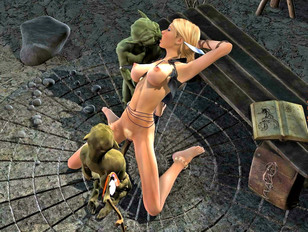 Hot lustful 3D cuties having sex with aliens, demons and monsters
