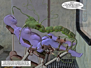 The vicious tentacle monsters showing no mercy for 3D babes