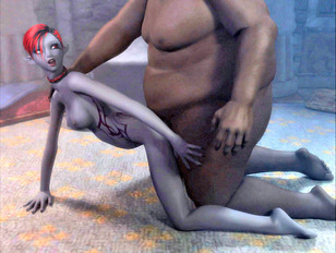 Bizarre 3d toon featuring a sexy chick fucked by an evil dark demon.