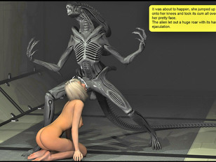 3D blonde slut getting banged by an evil alien - alien gallery