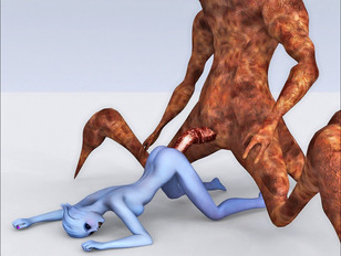 Brutal 3d gallery of an alien babe having sex with a slimy monster.