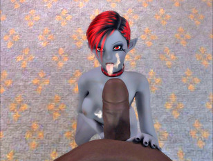 Bizarre 3d porn showing a tight lesbian alien groping another alien babe.