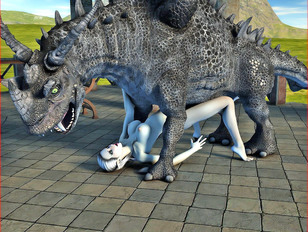 Foxy 3D white elf girl getting banged and impregnated by dragon
