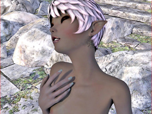 Naked petite 3D elf teen with hot body posing - fantasy gallery