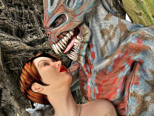 Amazingly hot busty babe teasing a 3D demon - xxx gallery