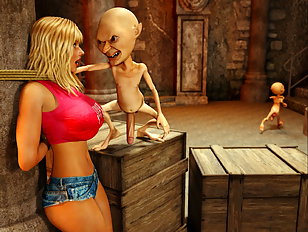 Hot 3D monster abuse is all this sexy blonde thinks about