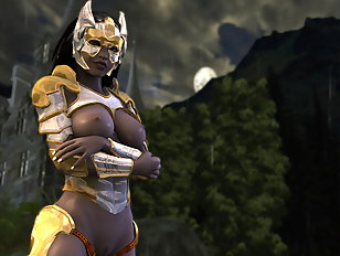 Hardcore pussy slamming with 3D bitches in hell