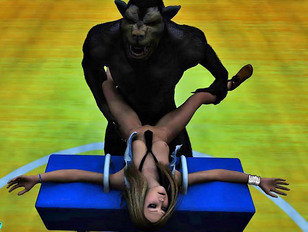 Jock turns into a werewolf and rapes a cheerleader