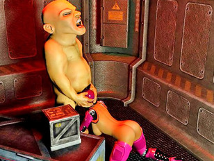 Several 3d troll porn monsters are fucking some babes on space mission