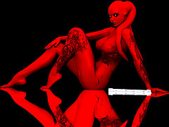 picture #2 ::: Red skinned devil babes with huge tits temping men and beasts
