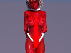 picture #4 ::: Chains and leather on a sexy red skinned 3D deviless