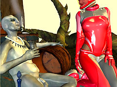 picture #4 ::: Robot overlord is making a slave woman cum hard
