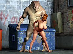 picture #6 ::: Big breasted 3D slut bounces on a huge erection