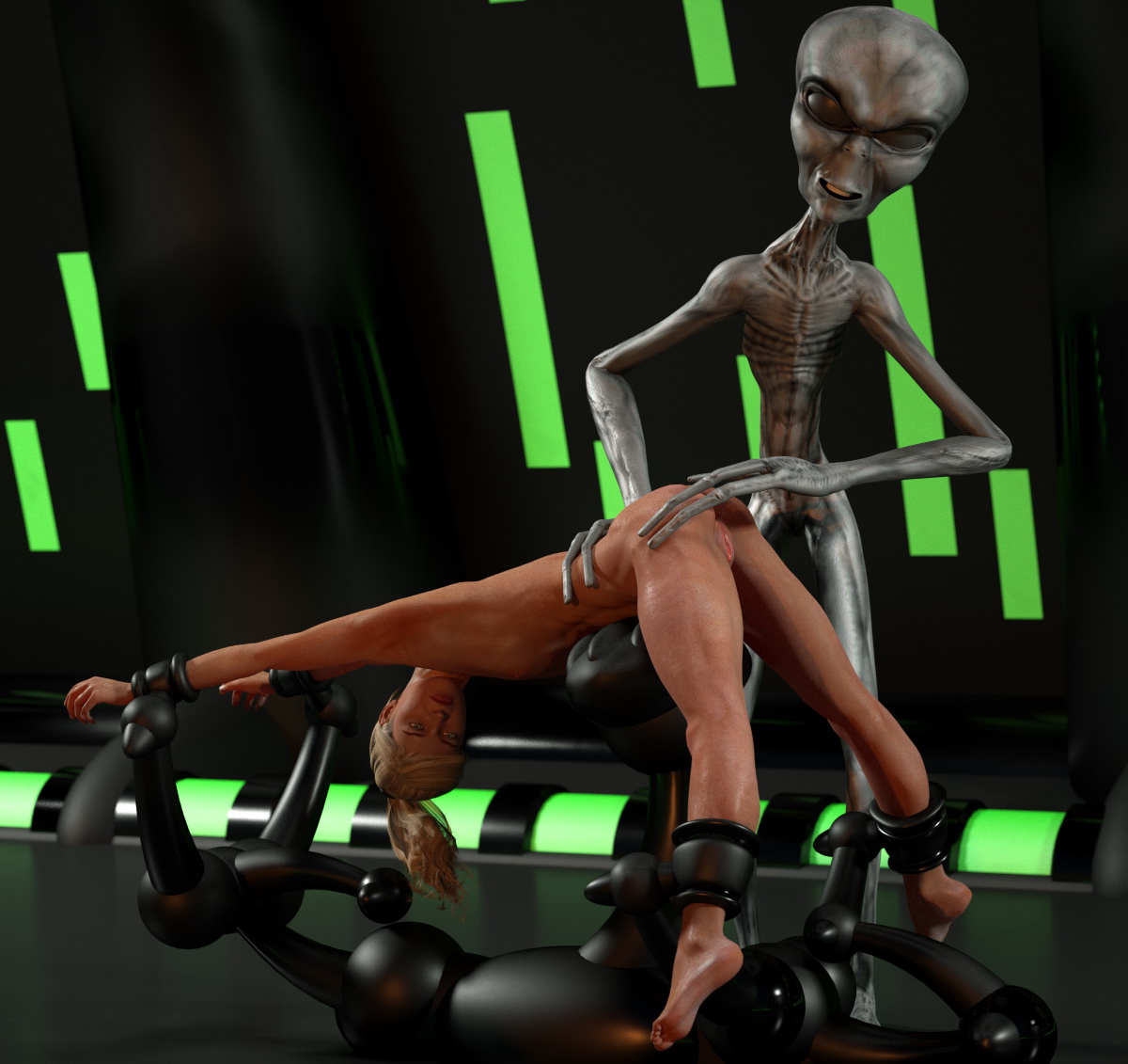 1200px x 1131px - Sexy 3D girl gets molested by a tiny lizard alien at 3dEvilMonsters