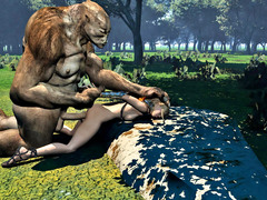 picture #2 ::: Warrior girl defeated and fucked by a monster