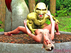 picture #4 ::: Vicious goblins fuck a hottie twice their size