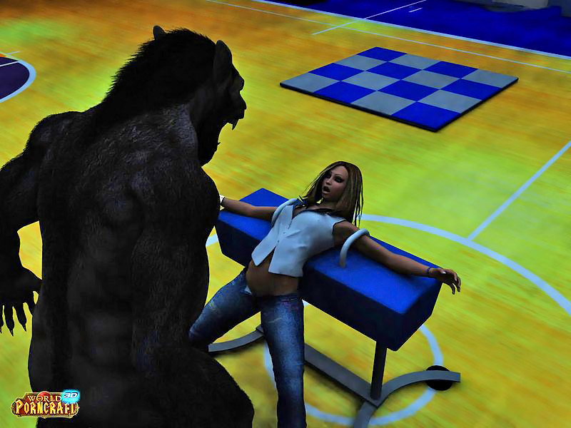 800px x 600px - Jock turns into a werewolf and rapes a cheerleader at 3dEvilMonsters