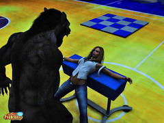 picture #6 ::: Lovely cheerleader fucked by a horny werewolf