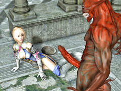 picture #2 ::: Sweet elf girl has to suck a troll guard for safe passage