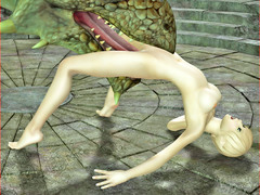 picture #2 ::: Skinny elf girl eaten out by a dragon