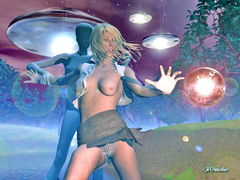 picture #4 ::: Sexy space explorers pussy drilled by aliens