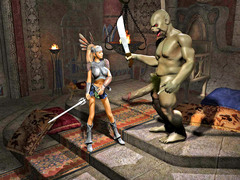 picture #1 ::: Horny troll surprises and rapes a gorgeous warrior girl