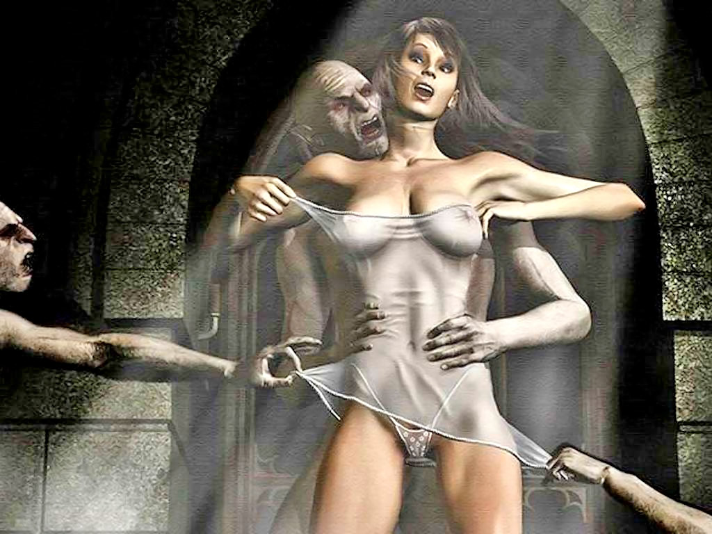 Monster Sex Demon Slut - 3d sex with clan of demons that raped two sluts | Porncraft 3d