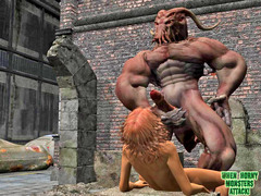 picture #1 ::: 3d demon fucked a girl in glasses in the street