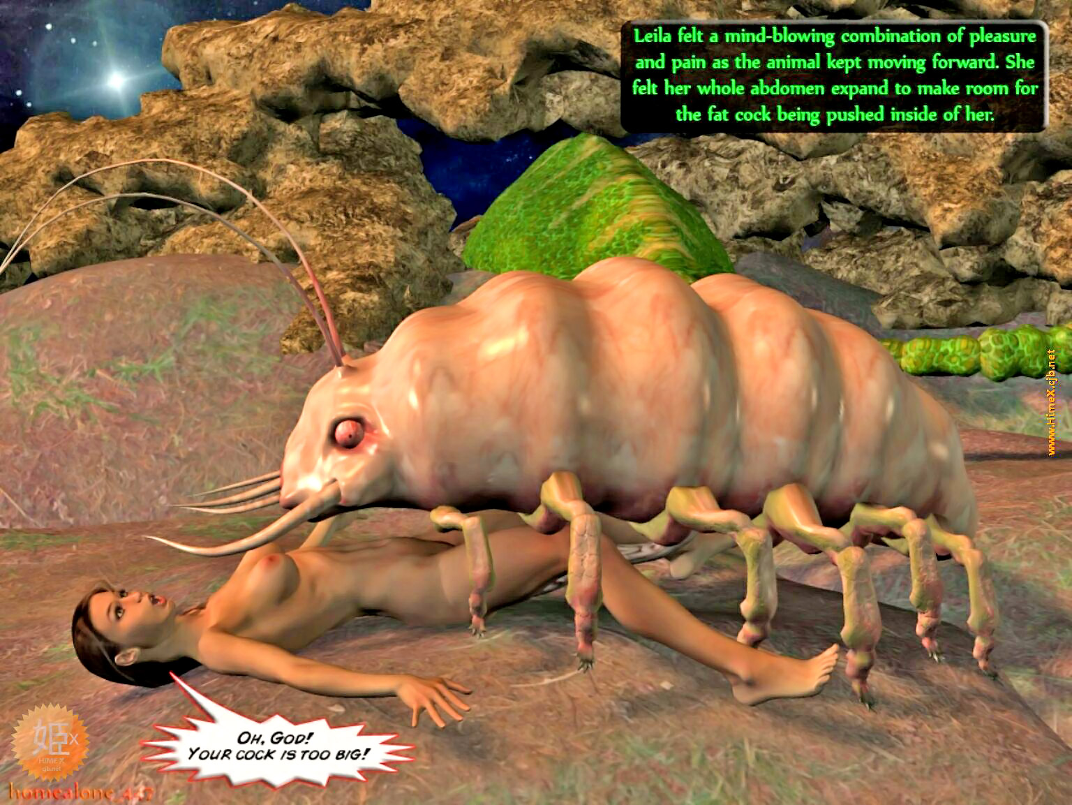 Insect 3d Porn Animated - Helpless brunette eaten out and fucked by giant insect at 3dEvilMonsters
