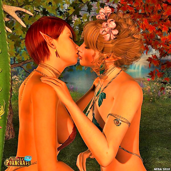 3d Elf Porn Lesbian Kissing - Vixens outdoors â€“ 3d animated lesbian porn at Hd3dMonsterSex.com