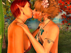 picture #2 ::: Lusty elves go crazy for each others' pussy