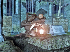 picture #1 ::: Crazy girl fucked by an undead in the cemetery