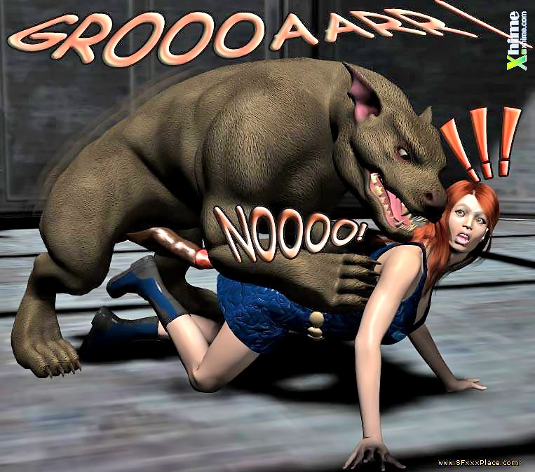 3d Dog Porn Girl - Busty girl getting fucked by a demon dog