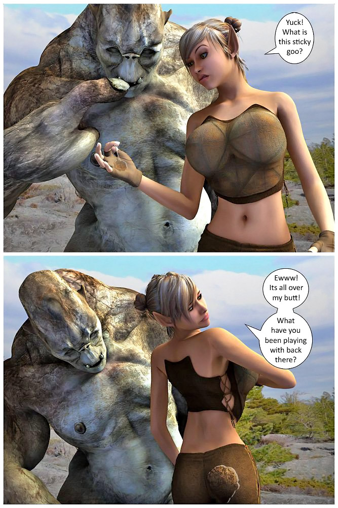 Nude 3d Porn Comics - Busty babe sucking troll's cock - xxx 3D comic