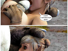 picture #4 ::: Busty elf playing with cave trolls huge cock