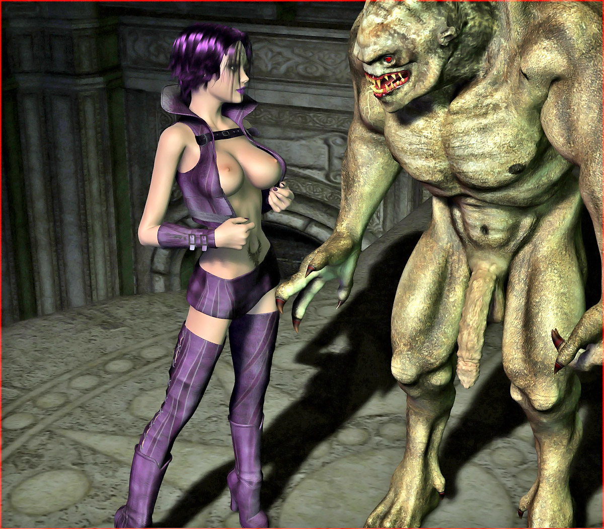 Tormented souls â€“ 3d fantasy she-elves fucked by monsters at  Hd3dMonsterSex.com
