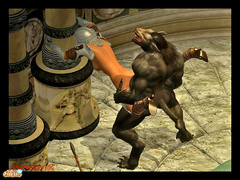 picture #2 ::: Warrior girl caught and raped by a werewolf