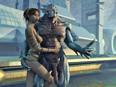 picture #6 ::: Ugly monster feasts on hot girl's tight body