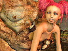 picture #3 ::: Sex crazed elf girl fucking an ugly troll