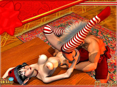 picture #3 ::: Busty Christmas elf girl fucked in the workshop